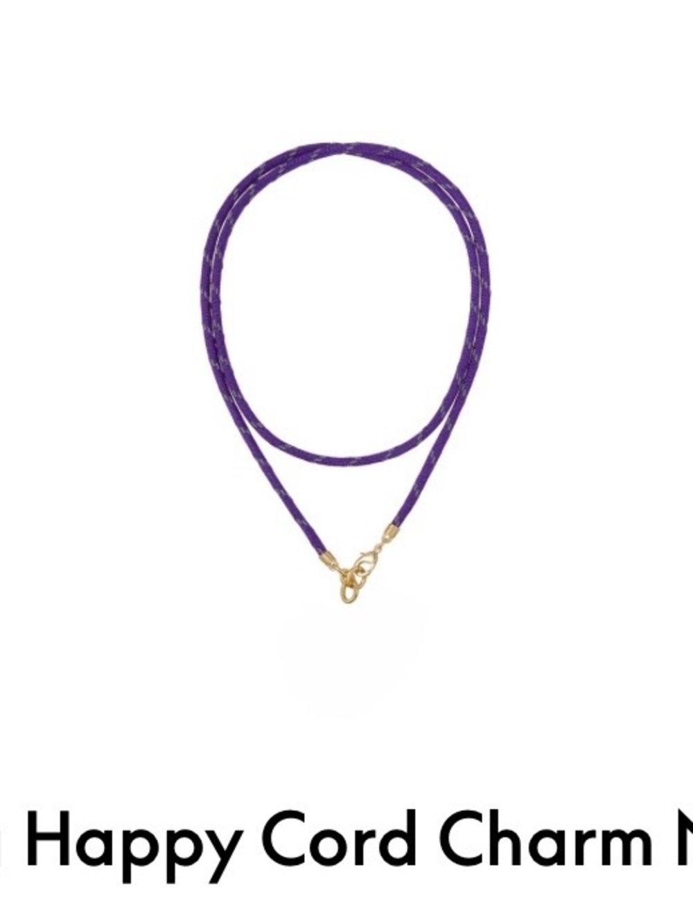 ROXANNE ASSOULIN The Happy Cord Charm Long Necklace Grape Without Charm